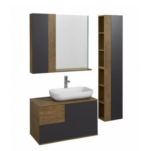 Модуль для зеркала Акватон Терра 24см дуб кантри/антрацит 1A247403TEKA0